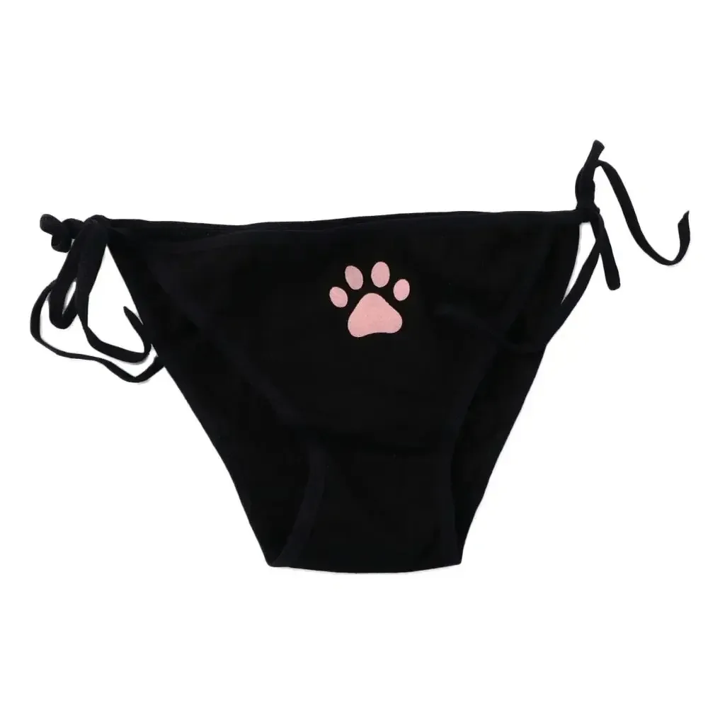 Sexy Bandage Lolita Panties Low Waist Lingerie Cute Claw Women's Briefs Low Waist Animation Underwear
