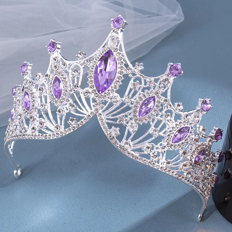 1pc bride rhinestone crown tiara baroque luxury atmosphere alloy crown party princess dress accessories