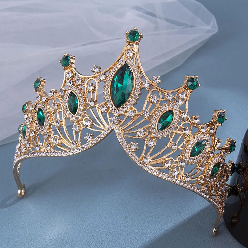 1pc bride rhinestone crown tiara baroque luxury atmosphere alloy crown party princess dress accessories