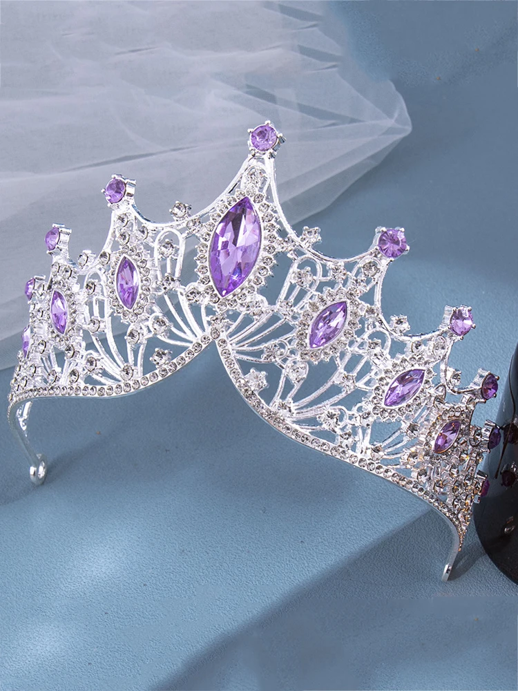 1pc bride rhinestone crown tiara baroque luxury atmosphere alloy crown party princess dress accessories