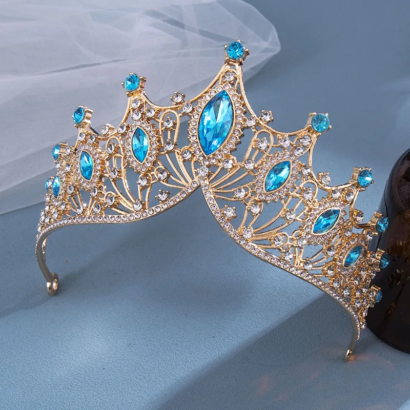 1pc bride rhinestone crown tiara baroque luxury atmosphere alloy crown party princess dress accessories