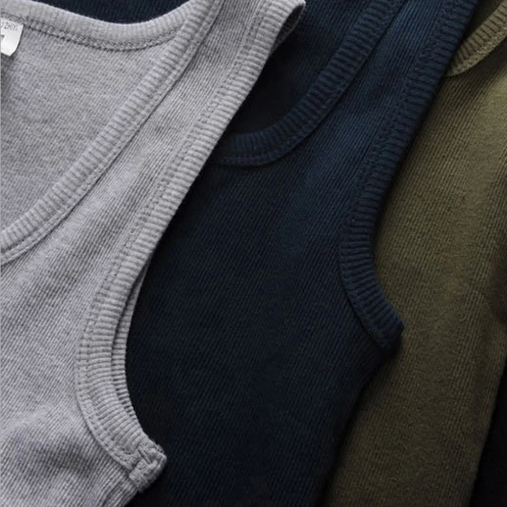 2024 New Men's Pure Cotton Tight Vest Casual Sports Tank Tops Middle-aged Sleeveless Basic Tops Quick Drying Bodybuilding Vest