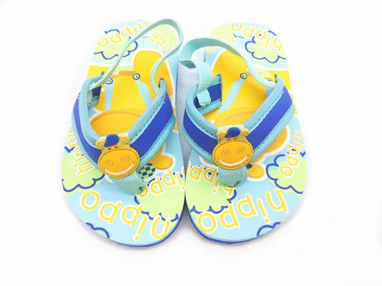 2026 Summer Children Cute Cartoon Animal Slippers Beach Shoes Kids Flip Flops Elastic Band Anti-slip Sandals Boys Girls Slippers