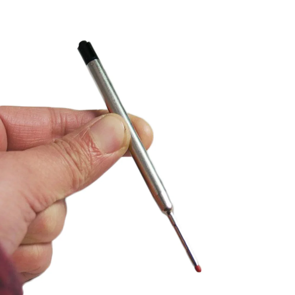 10PCS Fine Cross Style Blue/Black Ink 0.5mm Medium Nib Ballpoint Pen Refills