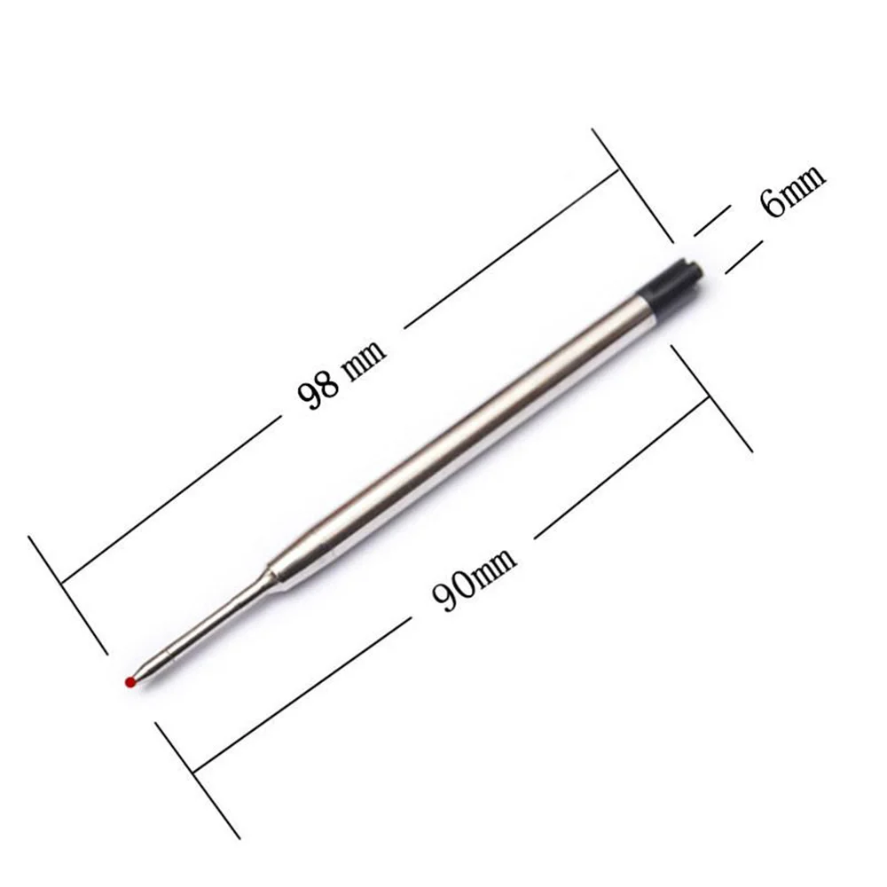 10PCS Fine Cross Style Blue/Black Ink 0.5mm Medium Nib Ballpoint Pen Refills