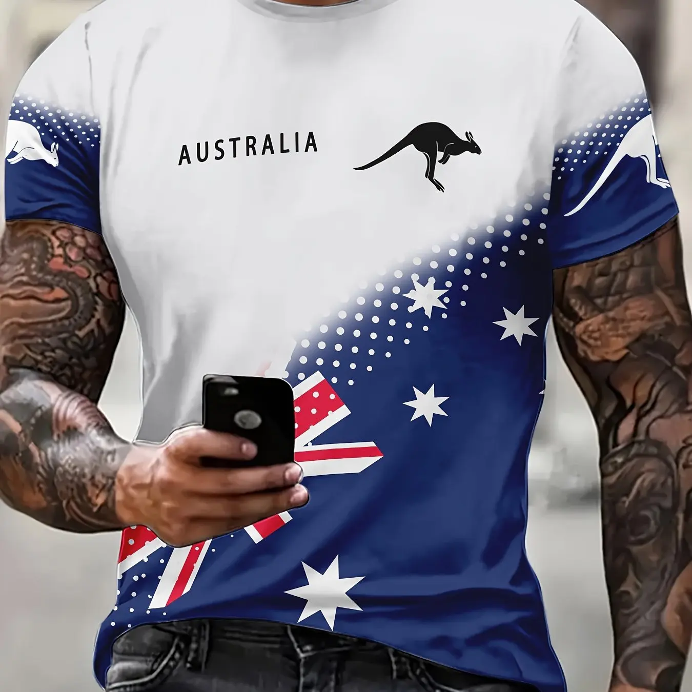 Summer Plus Men's Round Neck 3D Printed T-Shirt With Casual, Simple and Relaxed Style Suitable for Daily Wear and Vacation