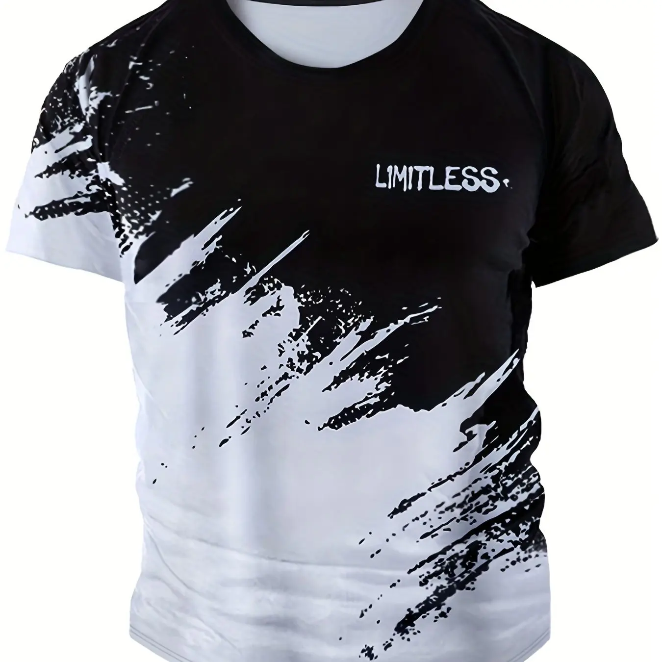 Summer Plus Men's Round Neck 3D Printed T-Shirt With Casual, Simple and Relaxed Style Suitable for Daily Wear and Vacation