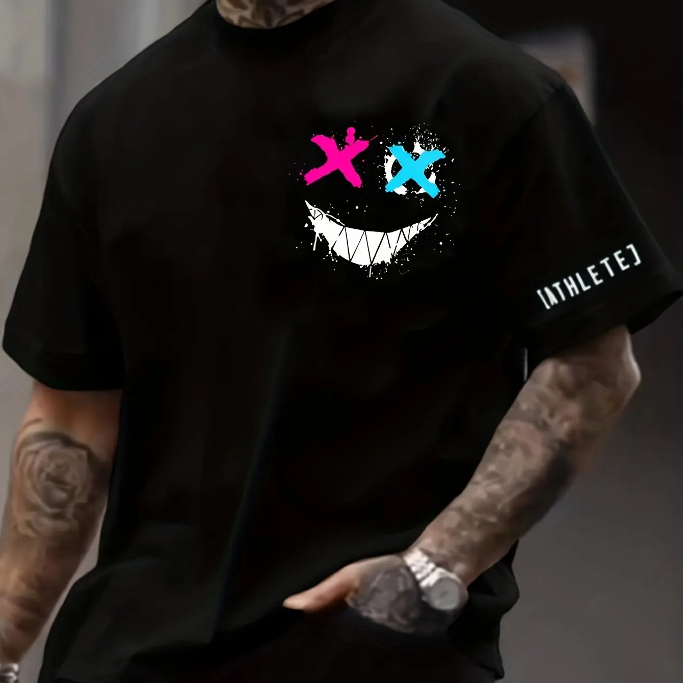 Summer Plus Men's Round Neck 3D Printed T-Shirt With Casual, Simple and Relaxed Style Suitable for Daily Wear and Vacation