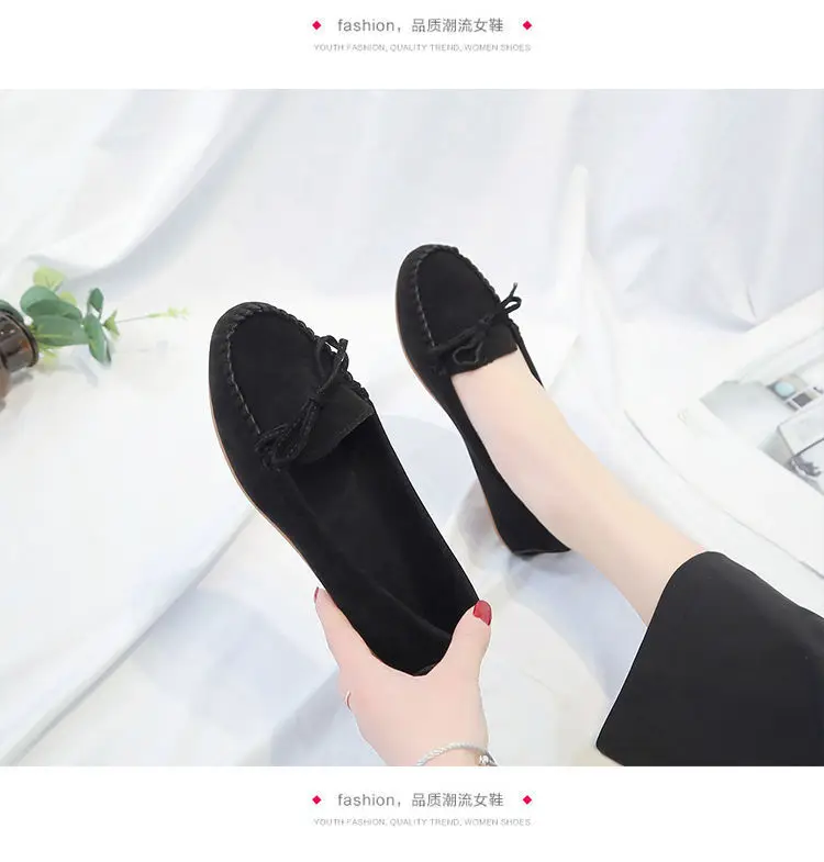 Fashion Women Shoes Slip on Loafers for Ballet Flats Women Suede Casual Sneakers Zapatos Mujer Flat Shoes for Mom Shoes autumn