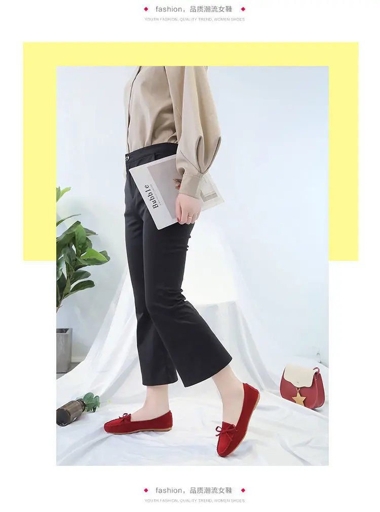 Fashion Women Shoes Slip on Loafers for Ballet Flats Women Suede Casual Sneakers Zapatos Mujer Flat Shoes for Mom Shoes autumn