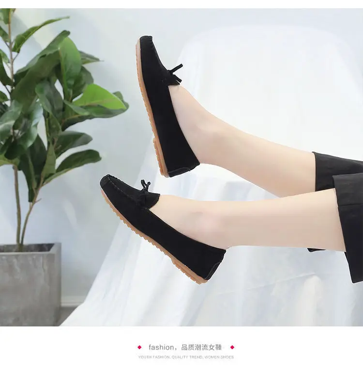 Fashion Women Shoes Slip on Loafers for Ballet Flats Women Suede Casual Sneakers Zapatos Mujer Flat Shoes for Mom Shoes autumn