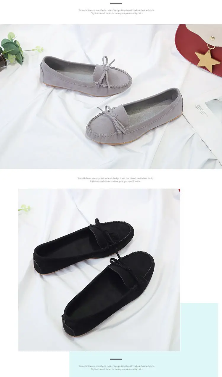 Fashion Women Shoes Slip on Loafers for Ballet Flats Women Suede Casual Sneakers Zapatos Mujer Flat Shoes for Mom Shoes autumn