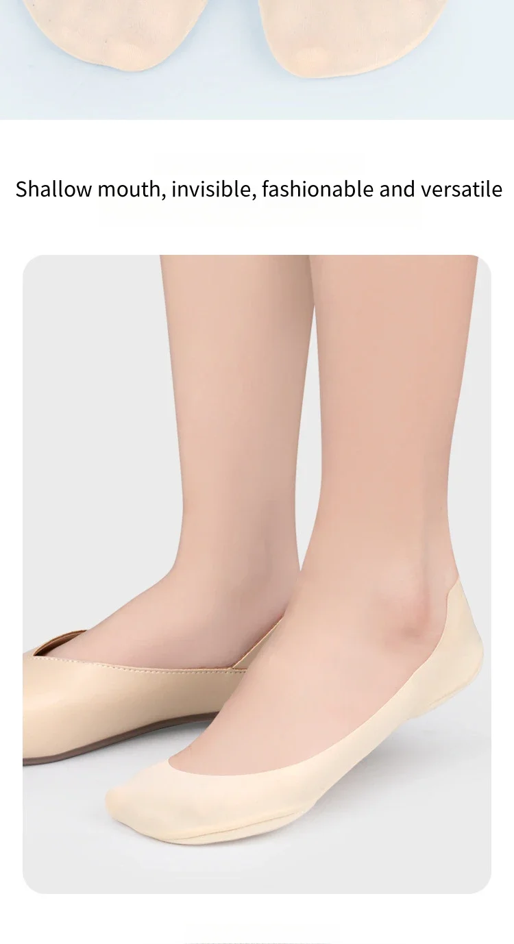 New Women Boat Sock Plantar Fasciitis Shoes Insole Socks Insoles for Feet Shock Absorbing Shoe Sole Invisible Non Slip Shoe Pads