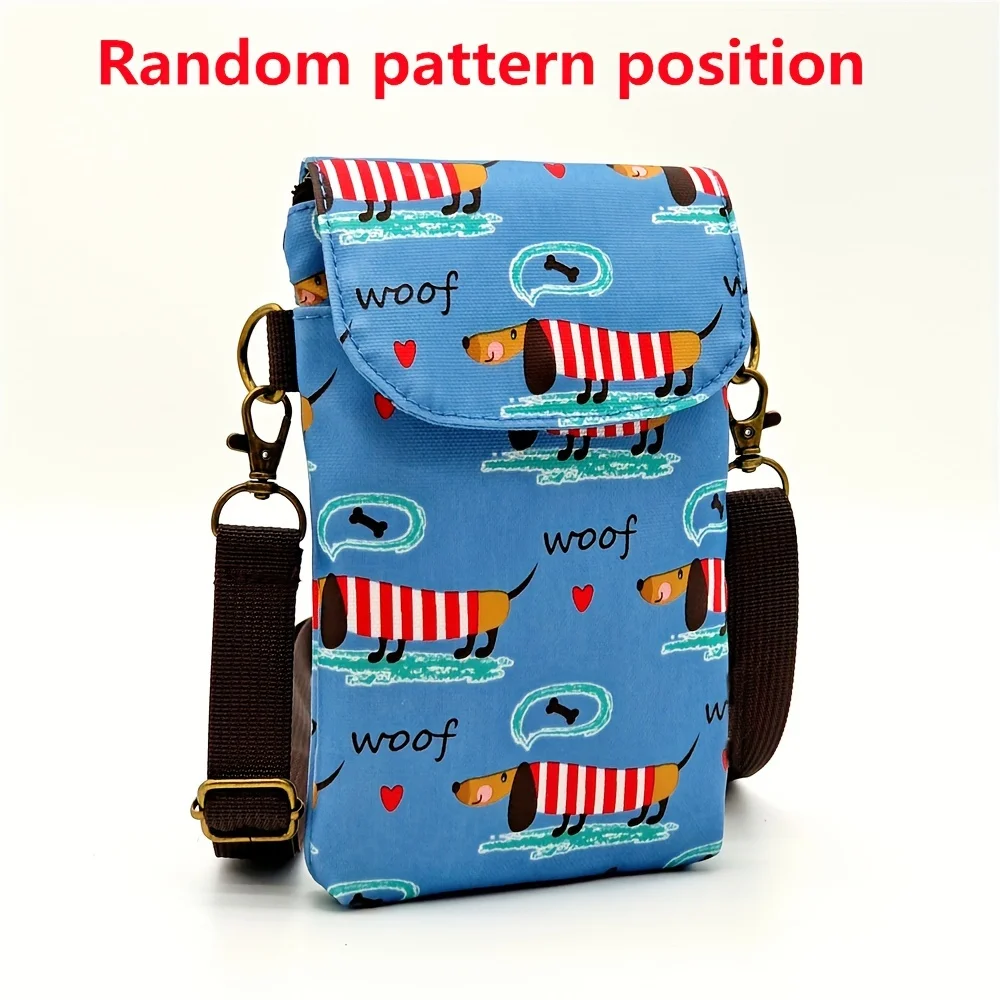 Cute Cat Animal Print Crossbody Bag, Kawaii Fabric Phone Purse, Small Shoulder Bag With Adjustable Strap  Purses and Handbags