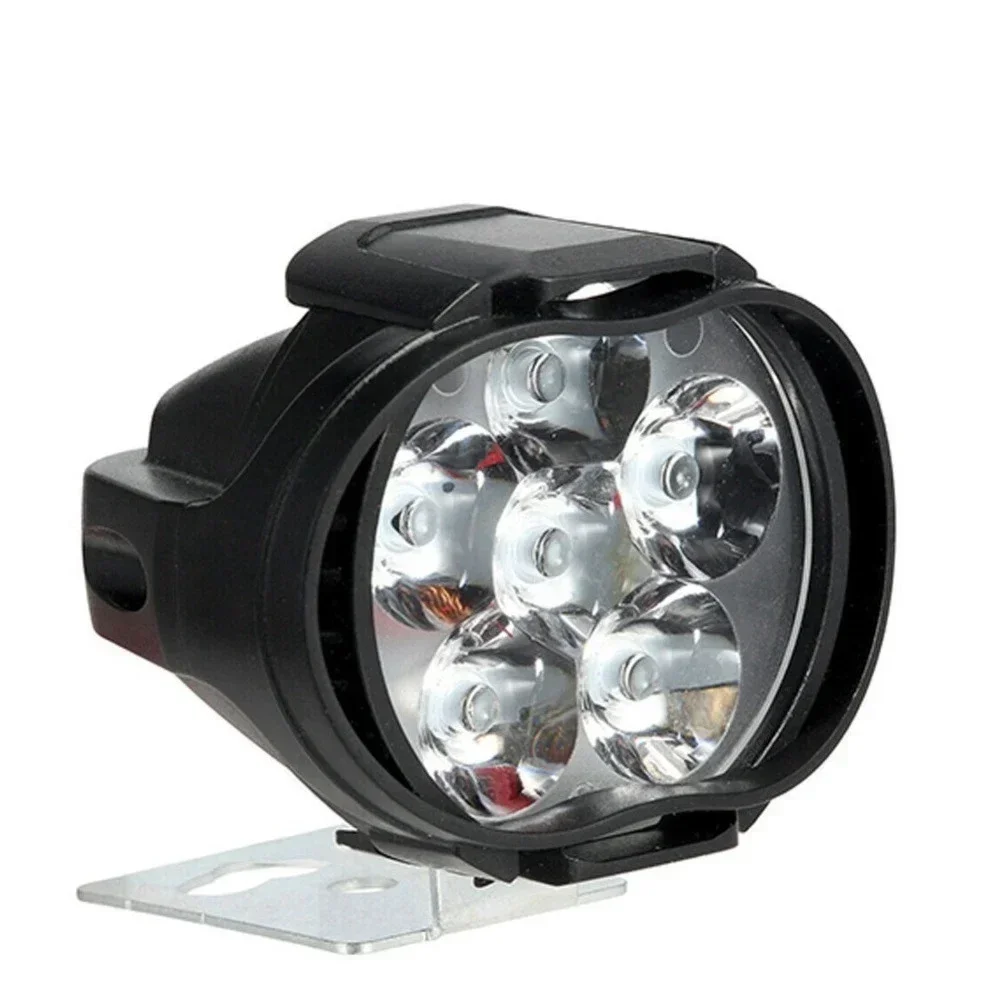 Motorcycle Headlight Spot Lights High Bright Waterproof Scooter Auxiliary Lamp Spotlights 6 LED Fog Bulb Work Lights with Switch