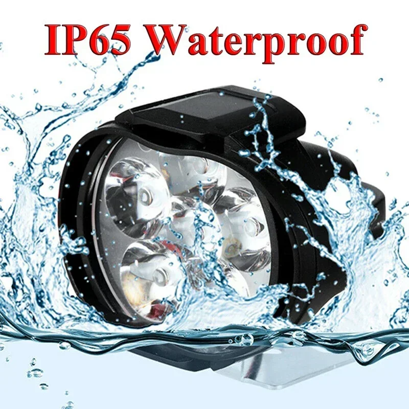 Motorcycle Headlight Spot Lights High Bright Waterproof Scooter Auxiliary Lamp Spotlights 6 LED Fog Bulb Work Lights with Switch