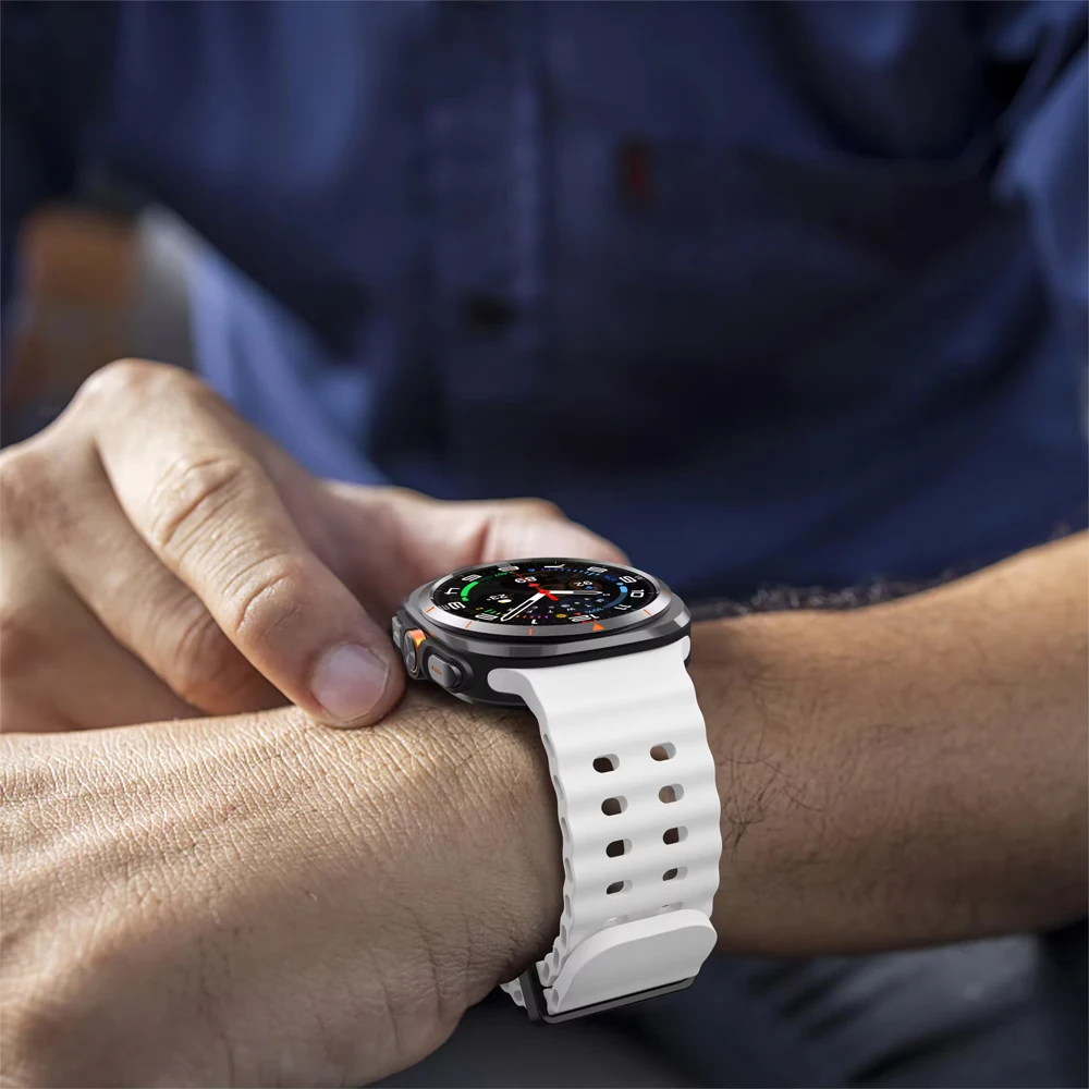 Original Strap for Samsung Galaxy watch Ultra 47mm accessorie Marine Silicone Sport Bracelet Correa Galaxy watch Ultra 2025 Band