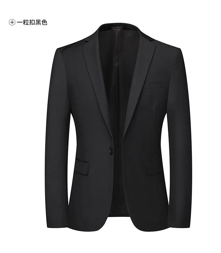 Blazer New Men's Fashion Business Solid Color British Style Professional Work Groom Wedding Dress Best Man Blazer Jacket