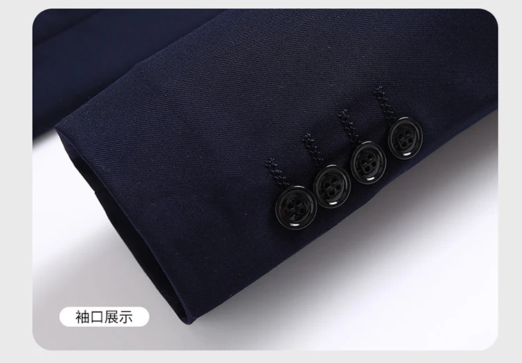 Blazer New Men's Fashion Business Solid Color British Style Professional Work Groom Wedding Dress Best Man Blazer Jacket