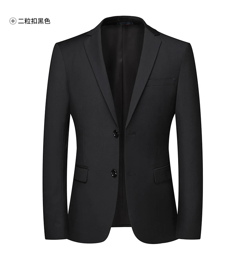 Blazer New Men's Fashion Business Solid Color British Style Professional Work Groom Wedding Dress Best Man Blazer Jacket