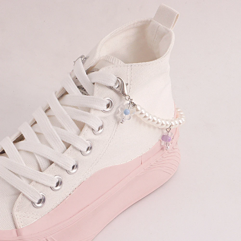 1pcs Charm Tassel Flower Pendant Boot Shoe Chain Sneakers Jewelry For Women Unisex Trendy Sports Shoes Chain Party Jewelry Gift