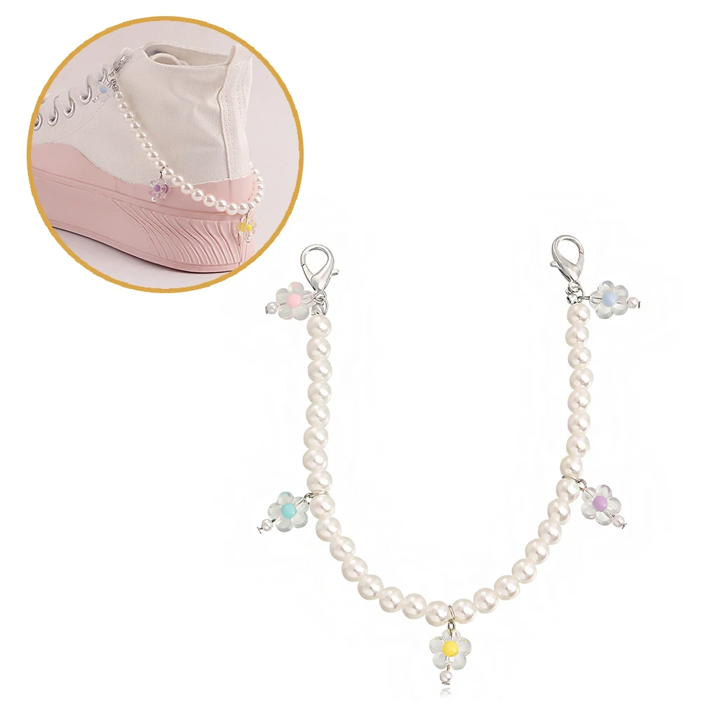 1pcs Charm Tassel Flower Pendant Boot Shoe Chain Sneakers Jewelry For Women Unisex Trendy Sports Shoes Chain Party Jewelry Gift