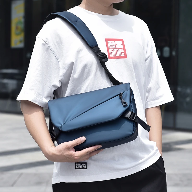 Trendy and Minimalist Men's Outdoor Tactical Waterproof Men's Bag Single Shoulder Bag Large Capacity Wear-Resistant Sports Cross