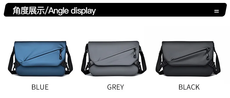 Trendy and Minimalist Men's Outdoor Tactical Waterproof Men's Bag Single Shoulder Bag Large Capacity Wear-Resistant Sports Cross