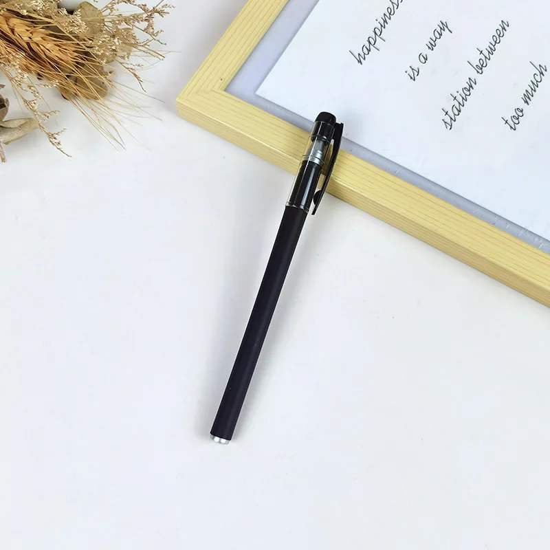 0.5mm Frosted Bullet Tip Black Ink Gel Pens Colored Aesthetic Stationery Pen Supplies Ballpoint & Office Pencils Writing School