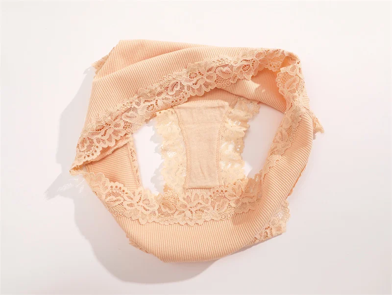 3PCS/Set Sexy Lace Cotton Panties for Women Flroal Lace Seamless Briefs Low Rise Lingerie Female Breathable Soft Underwear S-XL