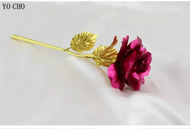 Eternal Rose Colorful Galaxy Artificial Flowers 24K Gold Foil Flower Love Base Flare Box for Girlfriend Valentine's Day Gift