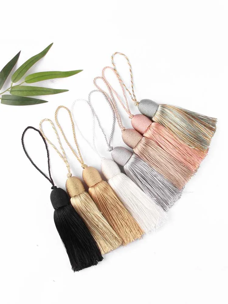 1Pc Silk Tassel Fringe Sewing Hanging Rope Long Tassels DIY Craft Curtains Accessories Trim Ornaments Clothes Sewing Key Tassel