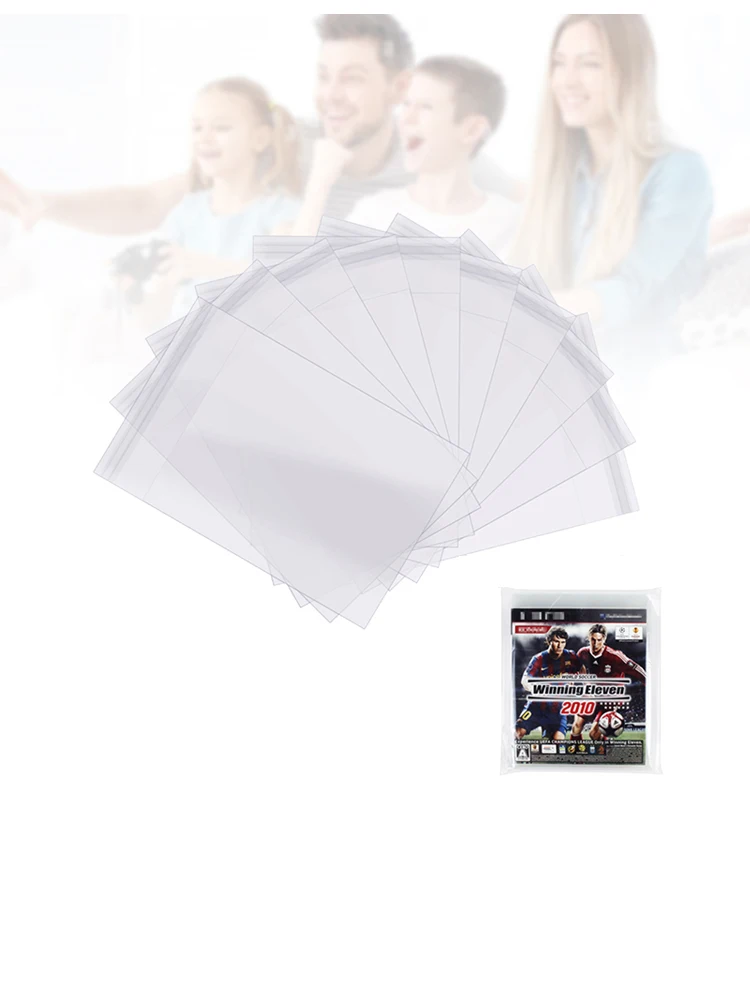 100pcs/Pack CD Game Case Resealable OPP Plastic Bag Sleeves for Sony PS2 PS3 PS4 PS5 XBOX 360 XBOX ONE Storage Accessories