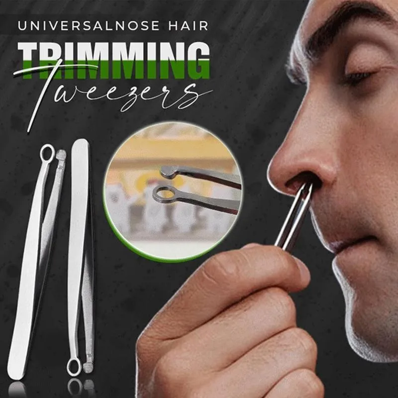 Universal Nose Hair Trimming Tweezers Stainless Steel Eyebrow Nose Hair Scissors Manicure Facial Trimming Makeup Tools