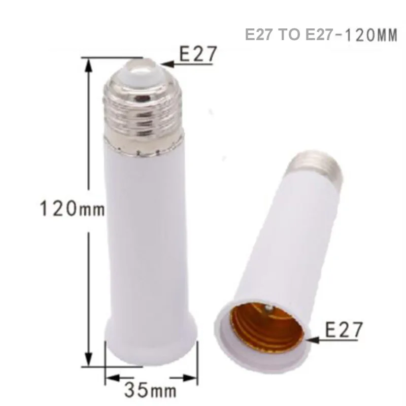65mm 95mm 120mm E27 to E27 Extender Lamp Holder Base Bulb Extend Extension Socket Adapter LED Light Adapter Converter