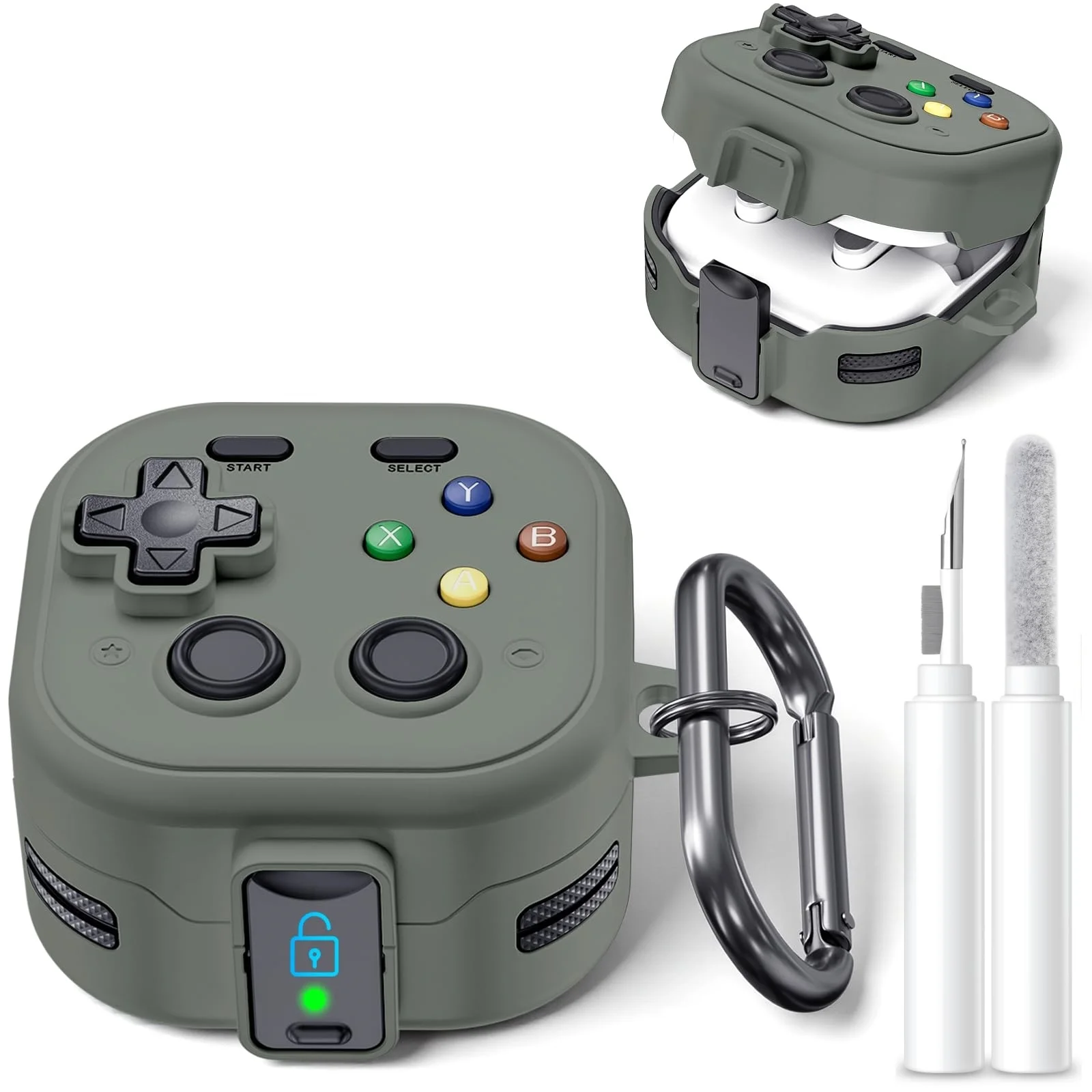 (2026) for Samsung Galaxy Buds 4 Pro / Buds 4 Case Secure Lock Funny Game Design for Samsung Galaxy Buds 4 Pro with Cleaning Kit