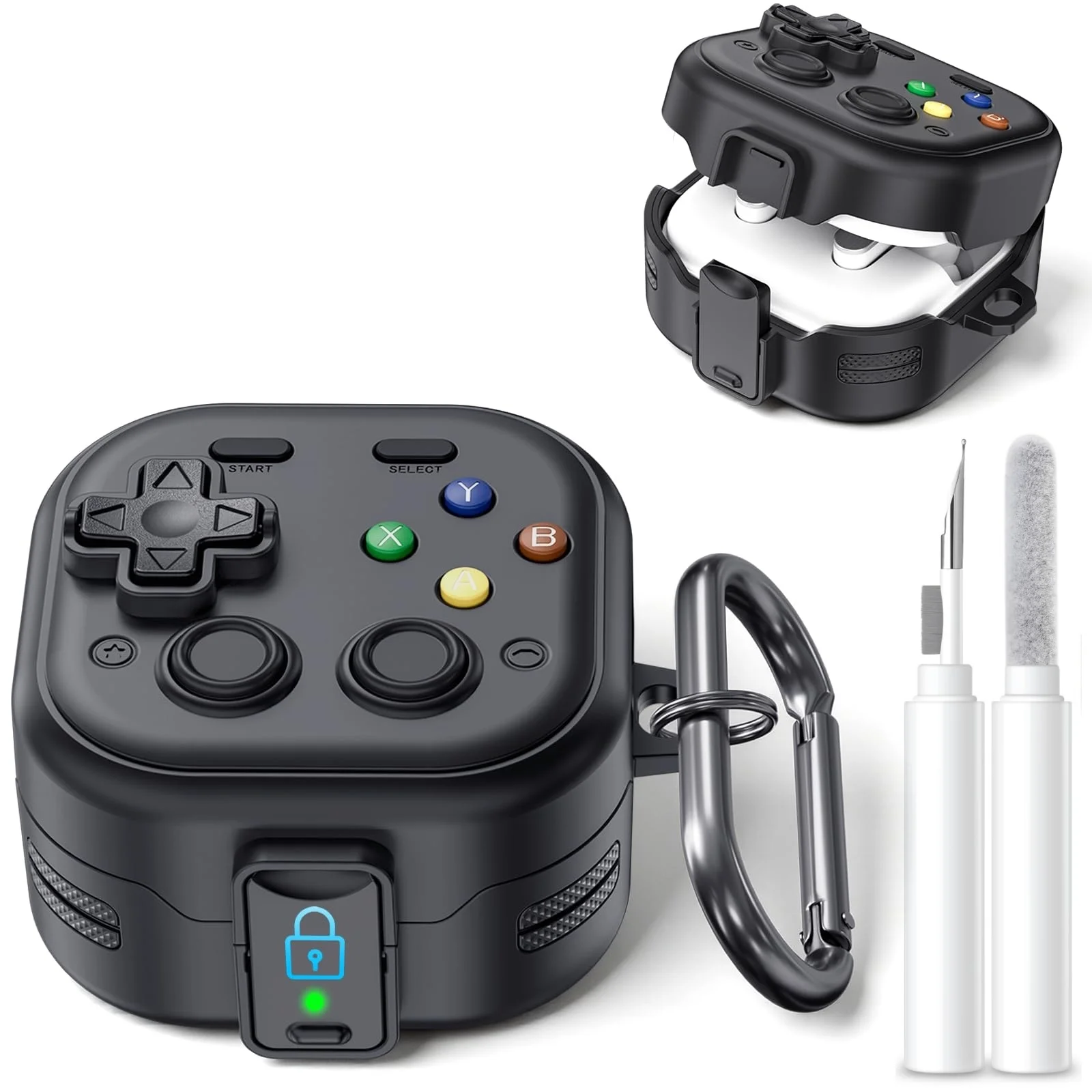 (2026) for Samsung Galaxy Buds 4 Pro / Buds 4 Case Secure Lock Funny Game Design for Samsung Galaxy Buds 4 Pro with Cleaning Kit