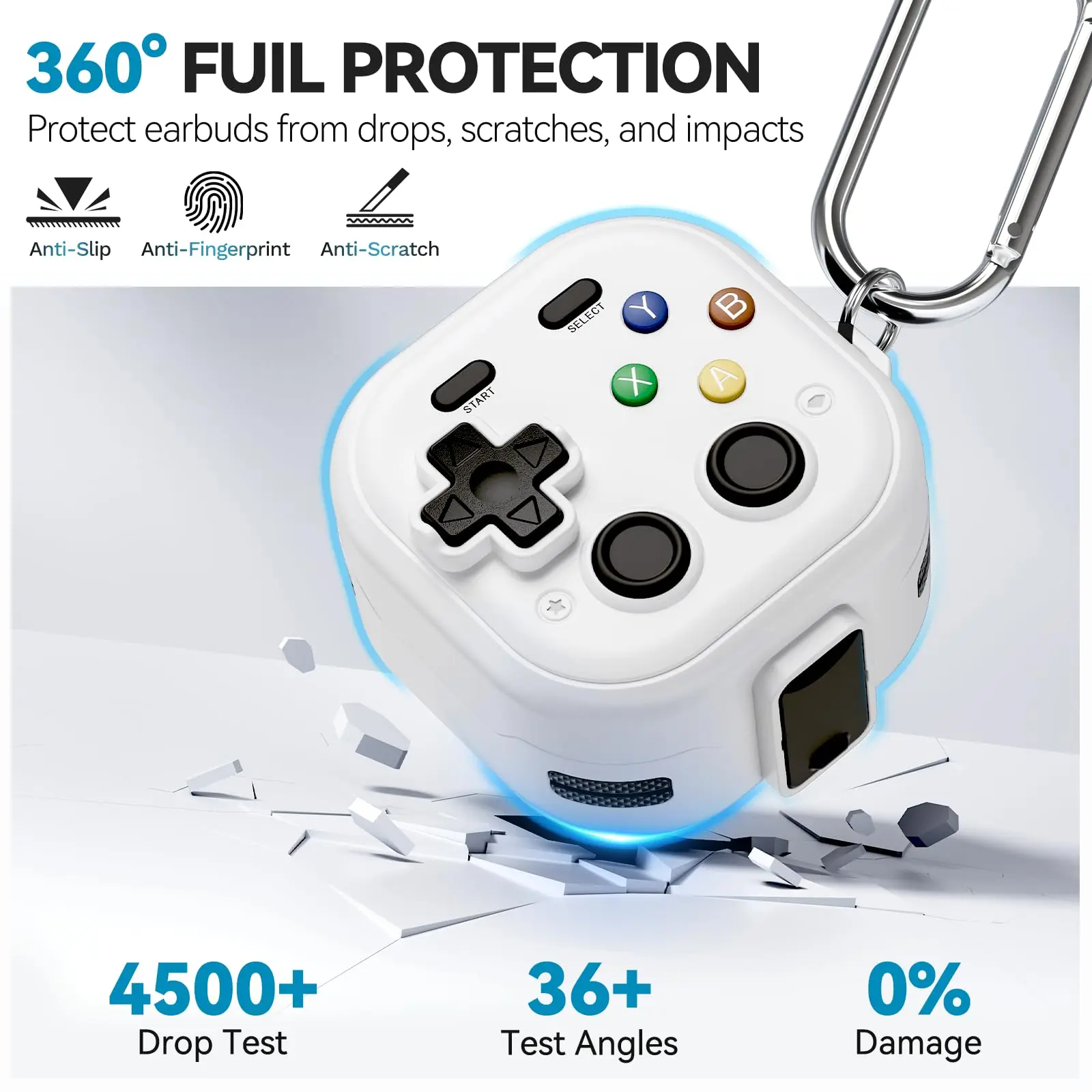 (2026) for Samsung Galaxy Buds 4 Pro / Buds 4 Case Secure Lock Funny Game Design for Samsung Galaxy Buds 4 Pro with Cleaning Kit