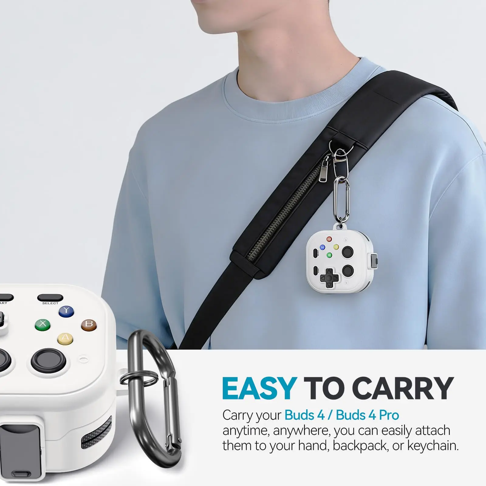 (2026) for Samsung Galaxy Buds 4 Pro / Buds 4 Case Secure Lock Funny Game Design for Samsung Galaxy Buds 4 Pro with Cleaning Kit