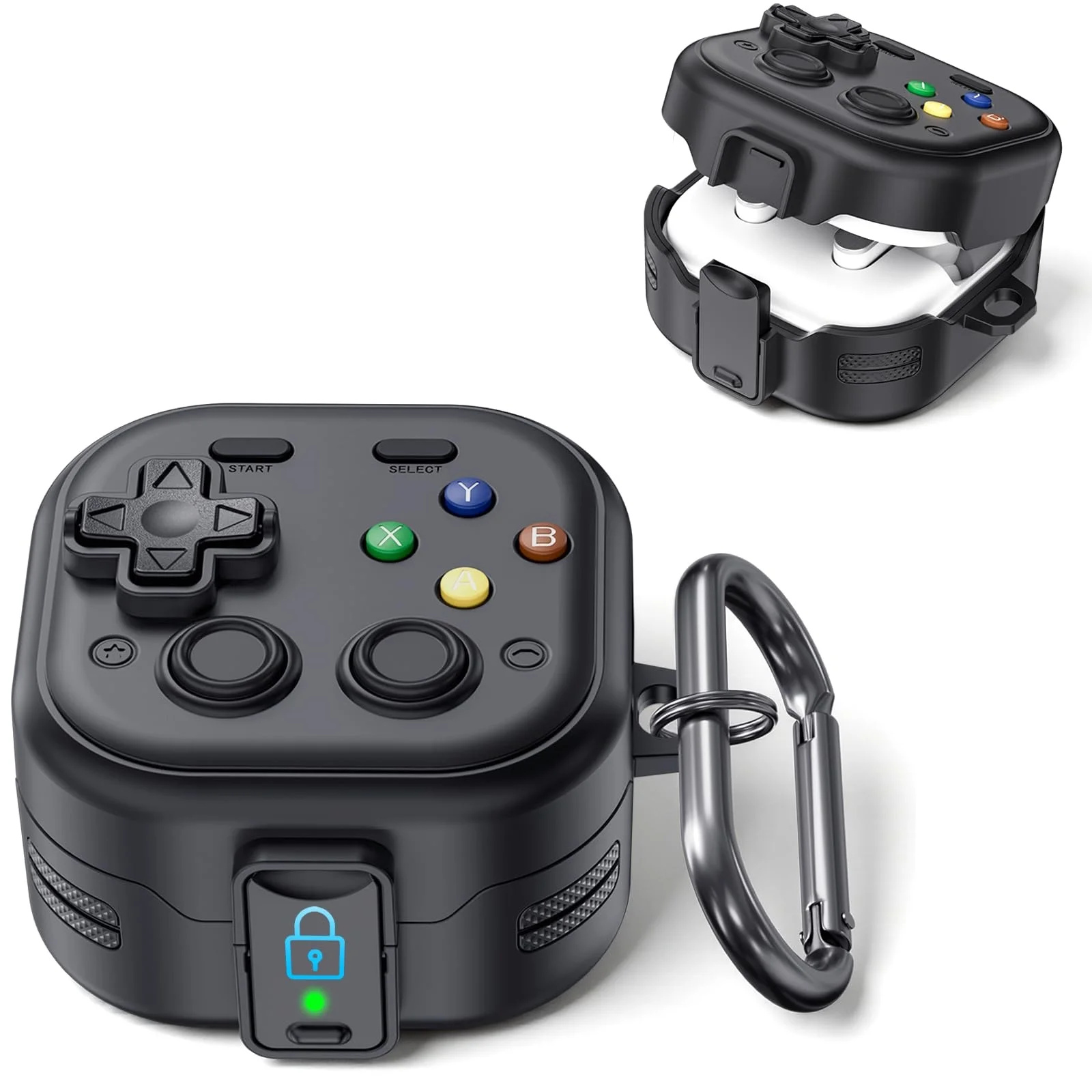 (2026) for Samsung Galaxy Buds 4 Pro / Buds 4 Case Secure Lock Funny Game Design for Samsung Galaxy Buds 4 Pro with Cleaning Kit