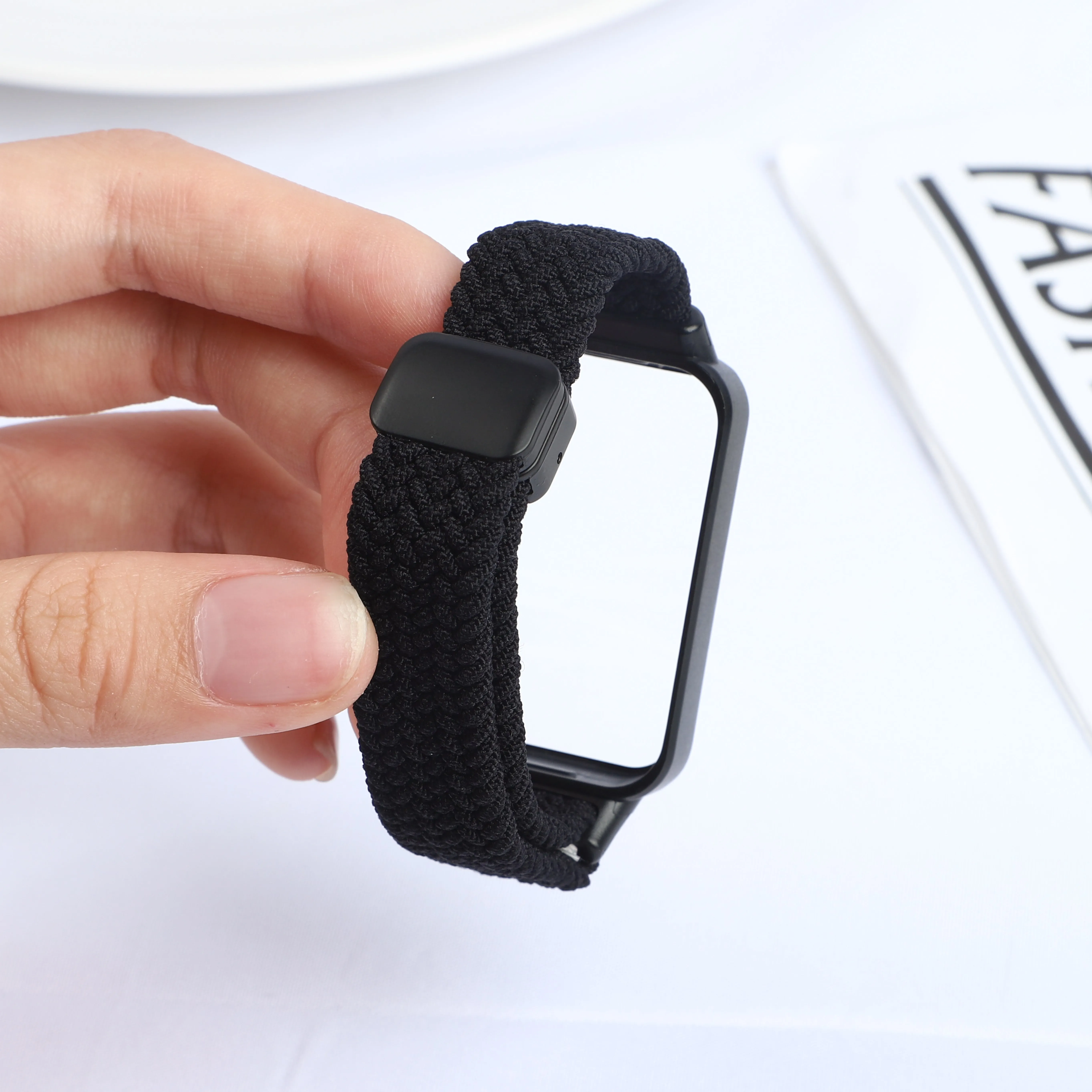 Magnetic Braided Strap+Case for Xiaomi Smart Mi Band 9 8 Active Accessories Sport Nyon Loop Bracelet+Cover Correa Redmi Band 3 2