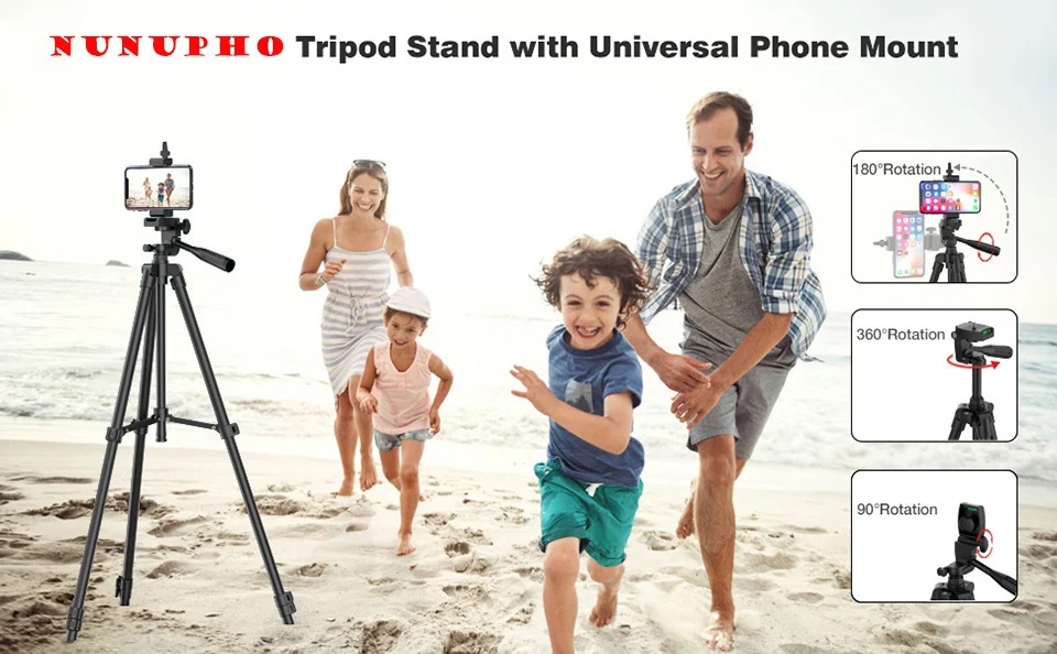 Extendable Phone Tripod Stand Universal Phone Camera Tripod Aluminum Alloy Travel Live Tripods For iPhone Canon Nikon DSLR SLR