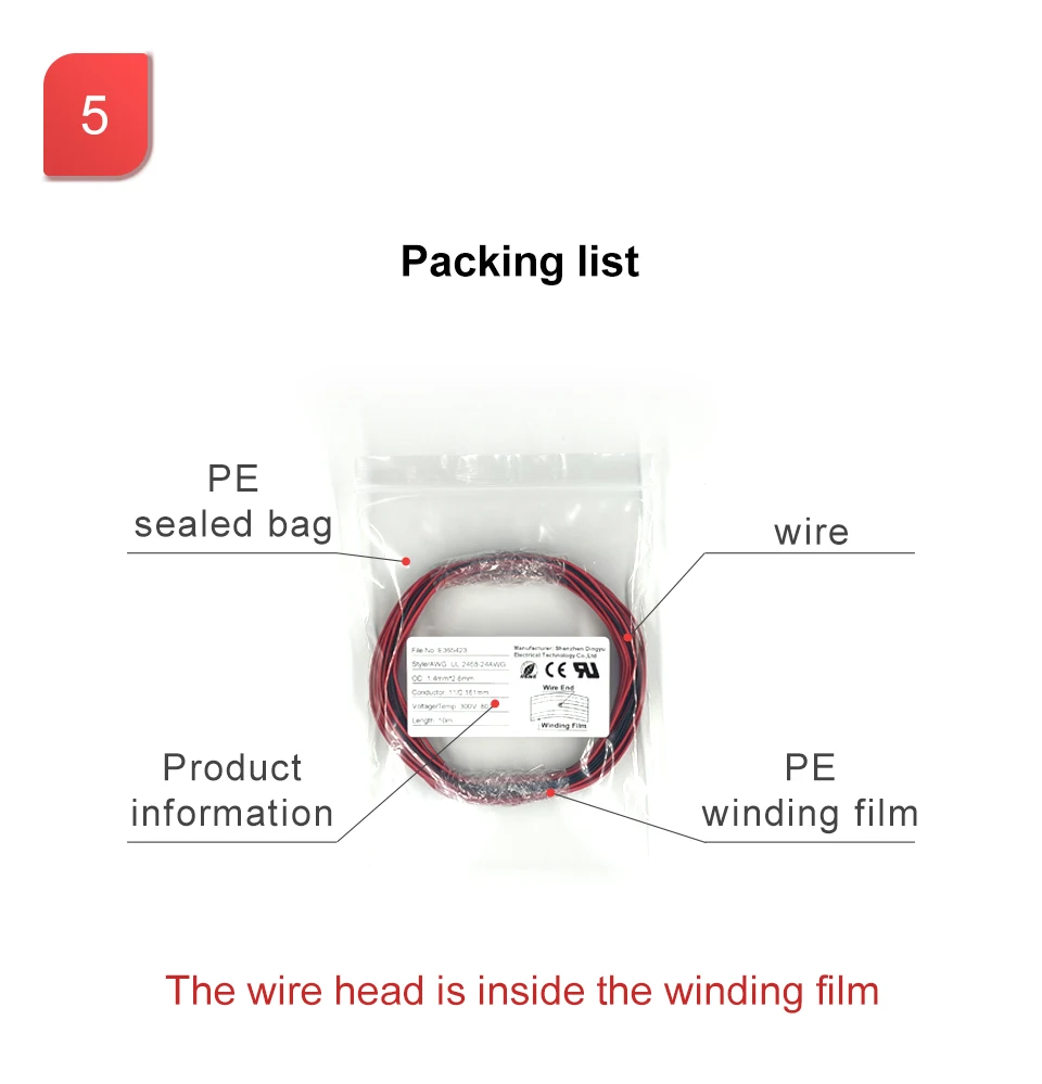 5m-100m 2 Pin Electrical Wires UL2468 28/26/24/22/20/18/16 AWG Red Black Cable Speaker Wire For LED Car Audio 12V JST Connector