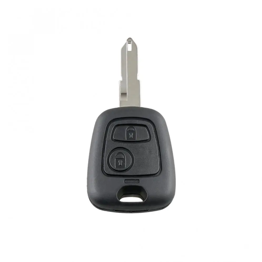 2 Buttons Car Remote Key Shell Car Key Case key replacement with 206 Blade and 2 Micro Switches Fit for Peugeot 106 206 306 406