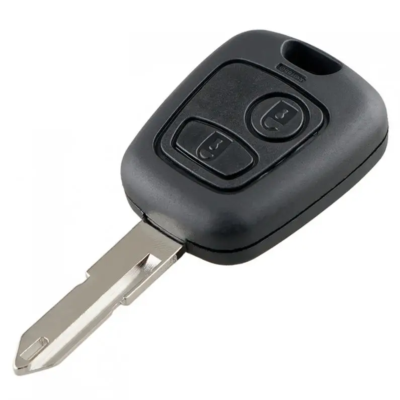 2 Buttons Car Remote Key Shell Car Key Case key replacement with 206 Blade and 2 Micro Switches Fit for Peugeot 106 206 306 406