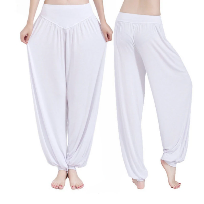 Dance Pants Women's Modal Loose Feet Dancing Wide-Legged Leotards Latin Yoga Practice Long Trousers Soft Modal Home Pants N24