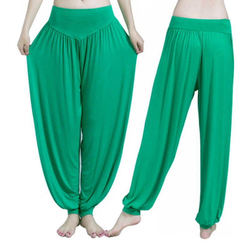 Dance Pants Women's Modal Loose Feet Dancing Wide-Legged Leotards Latin Yoga Practice Long Trousers Soft Modal Home Pants N24