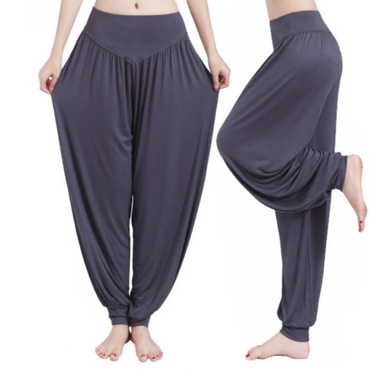 Dance Pants Women's Modal Loose Feet Dancing Wide-Legged Leotards Latin Yoga Practice Long Trousers Soft Modal Home Pants N24