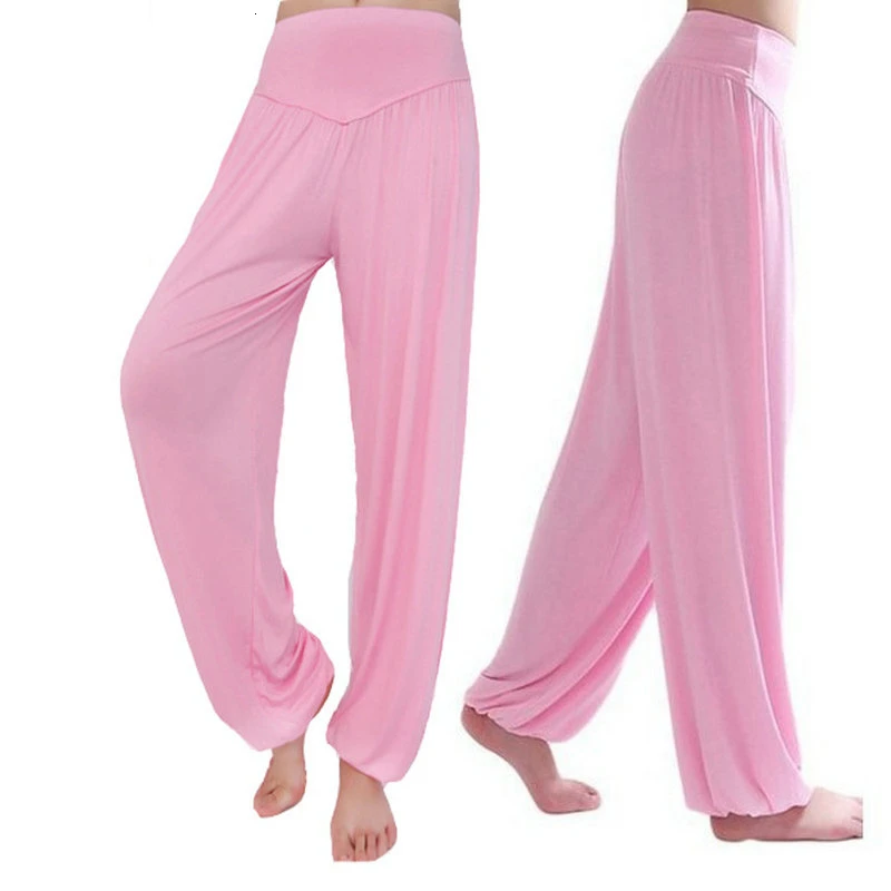 Dance Pants Women's Modal Loose Feet Dancing Wide-Legged Leotards Latin Yoga Practice Long Trousers Soft Modal Home Pants N24