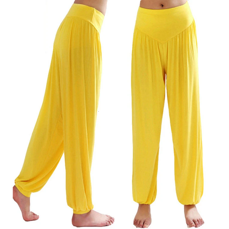 Dance Pants Women's Modal Loose Feet Dancing Wide-Legged Leotards Latin Yoga Practice Long Trousers Soft Modal Home Pants N24
